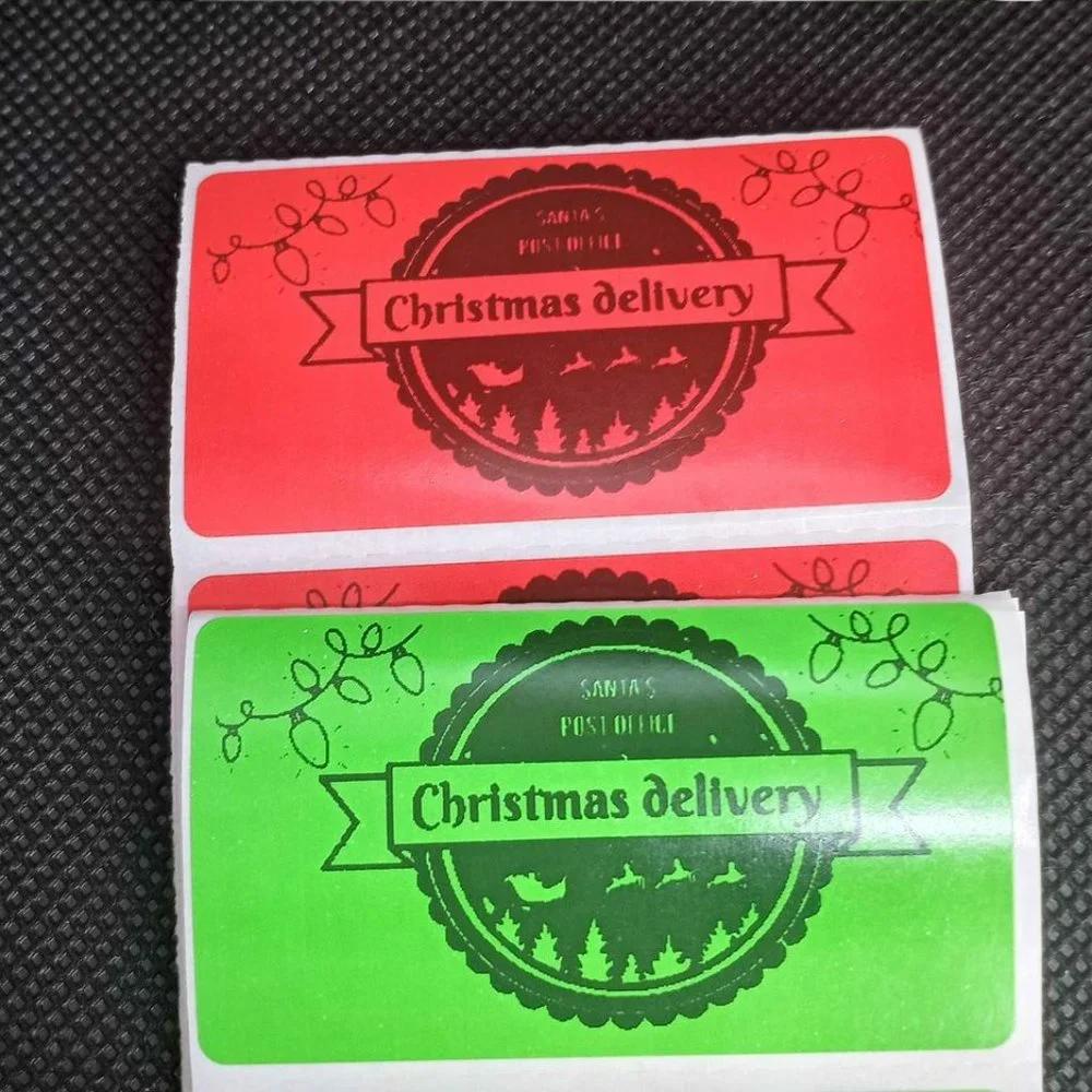 💙100 Christmas Post- Shipping Labels Thermal Packaging Stickers 2.25